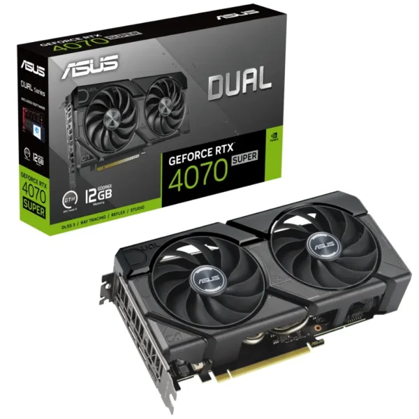 Placa video ASUS GeForce RTX 4070 SUPER DUAL OC, 12GB GDDR6X