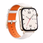 Ceas Huawei Watch Fit 3, Gold Body, White Leather Strap - imagine 2