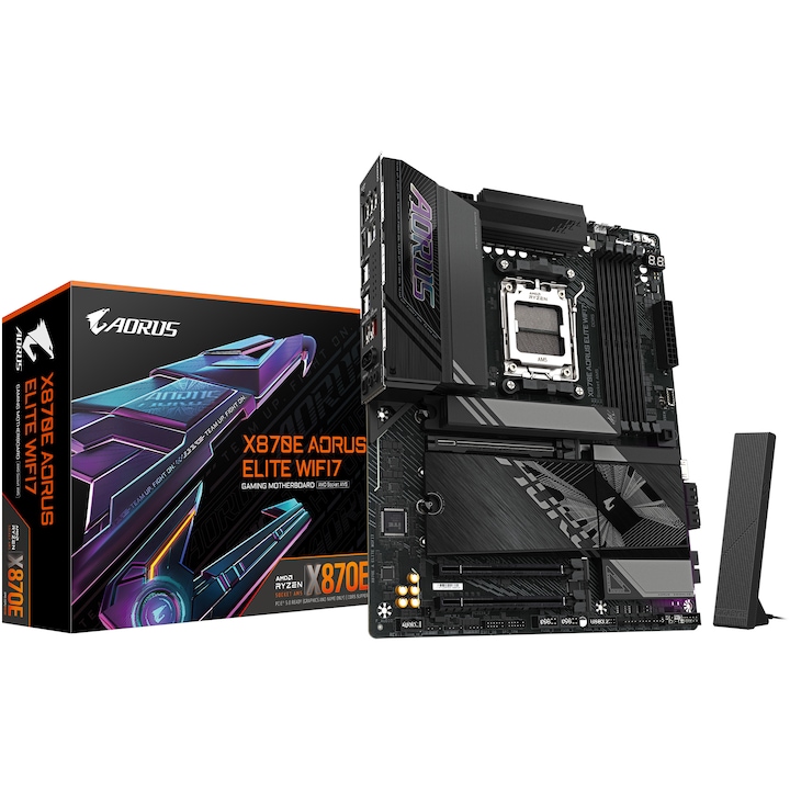 res_94ce11255d388ecf72f57e2fd2209acf Placa de baza GIGABYTE X870E AORUS ELITE WIFI7, AM5, DDR5, Wi-Fi, BT, ATX - imagine 1
