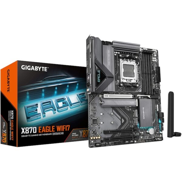 Placa de baza GIGABYTE X870 EAGLE WIFI7, AM5, DDR5, BT, ATX