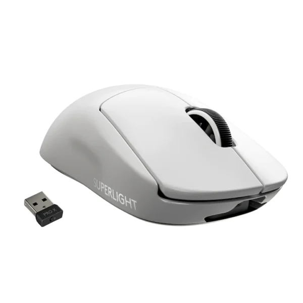 Mouse gaming wireless Logitech Pro X Superlight, LightSpeed Hero 25K DPI, Alb