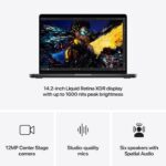 Laptop Apple MacBook Pro 14, procesor Apple M4, 10 nuclee CPU si 10 nuclee GPU, 16GB RAM, 512GB SSD, Space Black, Tastatura Spania - imagine 3