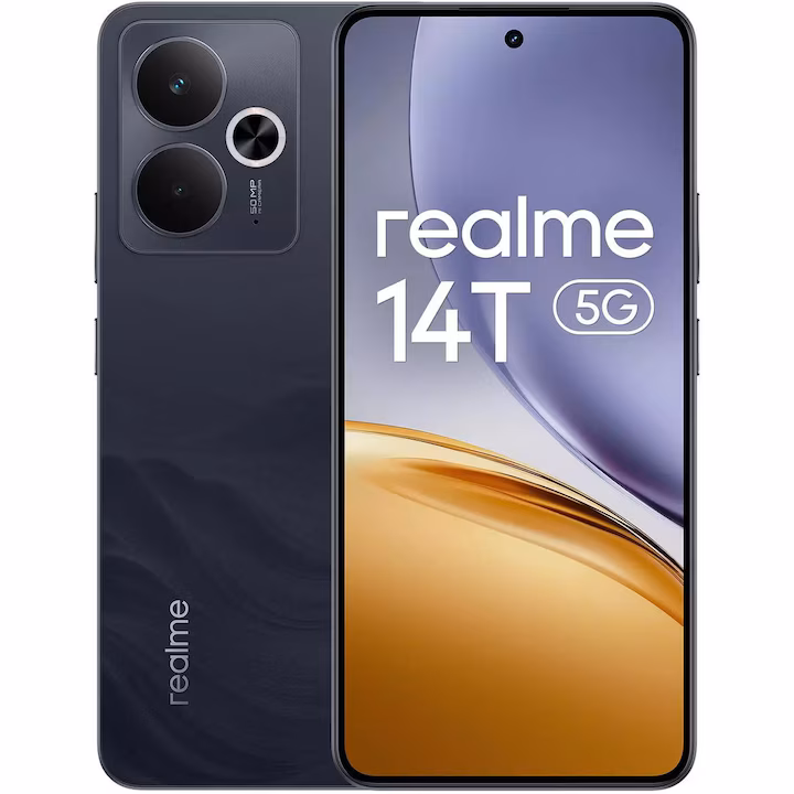 res_fac1d6583542cd3cac7517f77faed94a.jpg Telefon mobil Realme 14T, 8GB RAM, 256GB, 5G, Obsidian Black - imagine 1