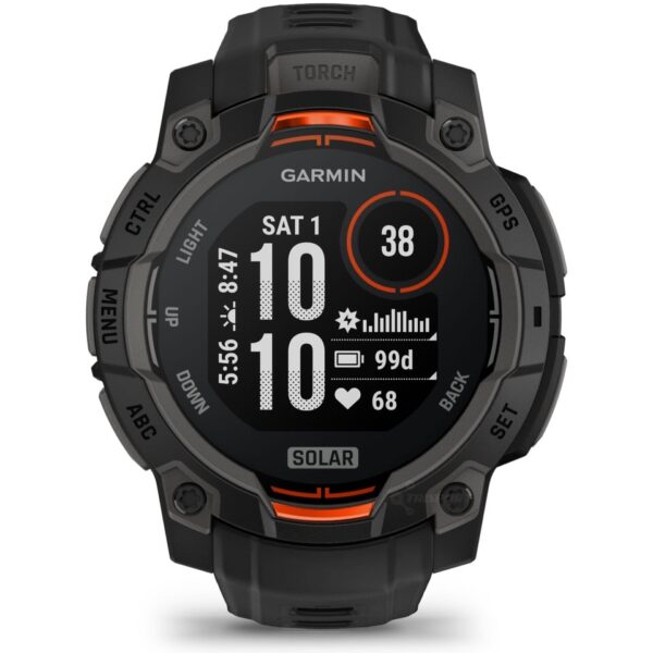 Ceas Garmin INSTINCT 3 Solar 45 mm, Black