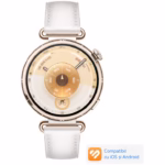 Huawei Watch GT 6, 41MM, Gold Stainless Steel Case, White Leather Strap