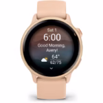 Ceas Garmin vivoactive 6, GPS, 42mm, curea silicon, Pink Dawn - imagine 5