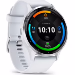 Ceas Garmin Venu 3, GPS, Wi-Fi, curea silicon, 45mm, Silver/Whitestone - imagine 3