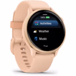 Ceas Garmin vivoactive 6, GPS, 42mm, curea silicon, Pink Dawn - imagine 4