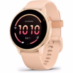 Ceas Garmin vivoactive 6, GPS, 42mm, curea silicon, Pink Dawn