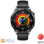 Ceas Huawei Watch GT 5, 46MM, Stainless Steel Case, Black Fluoroelastomer
