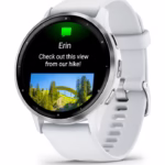 Ceas Garmin Venu 3, GPS, Wi-Fi, curea silicon, 45mm, Silver/Whitestone - imagine 2