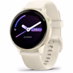 Ceas Garmin vivoactive 6, GPS, 42mm, Lunar Gold