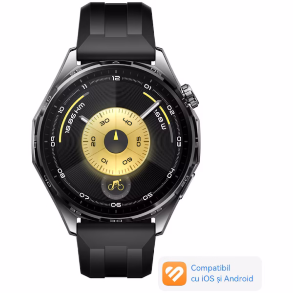 Ceas Huawei Watch GT 6, 46MM, Black Stainless Steel Case