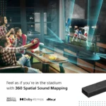 Soundbar Sony HT-A5000, 5.1.2 ch, Dolby Atmos, 450W, LDAC, DTS:X - imagine 4