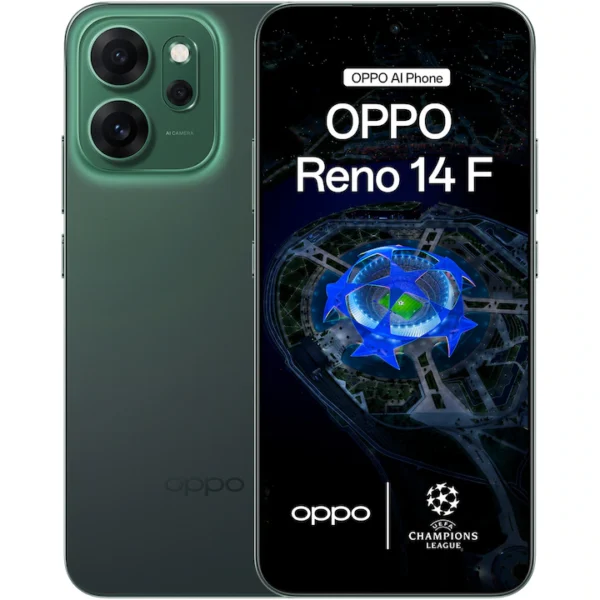 Telefon OPPO Reno14 F, Dual SIM, 8GB RAM, 256GB, 5G, Luminous Green