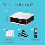 Proiector portabil Epson Lifestudio Pop EF-61W Diamond White, sunet Bose, Google TV, Full HD - imagine 3