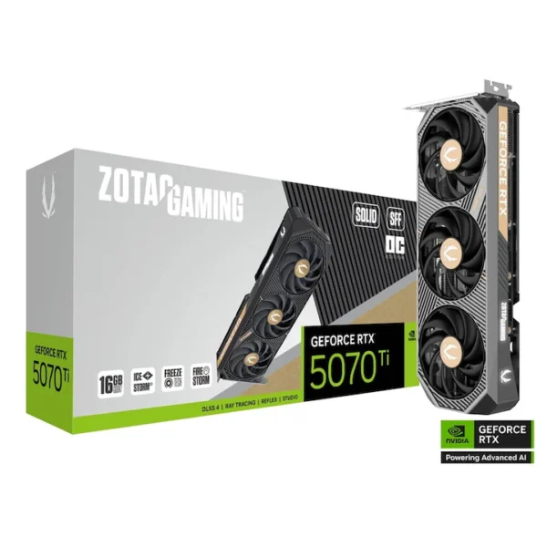 Placa video ZOTAC GAMING RTX 5070 TI Solid SFF 16GB GDDR7