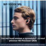 Casti Audio In-Ear Sony WF-1000XM6, Black - imagine 5