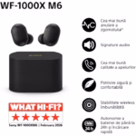 Casti Audio In-Ear Sony WF-1000XM6, Black - imagine 6