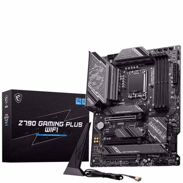 res_24cddc78f4e8604b15437ad5c3e3df1d.jpg Placa de baza MSI Z790 GAMING PLUS WIFI DDR5, Socket 1700, WIFI - imagine 1