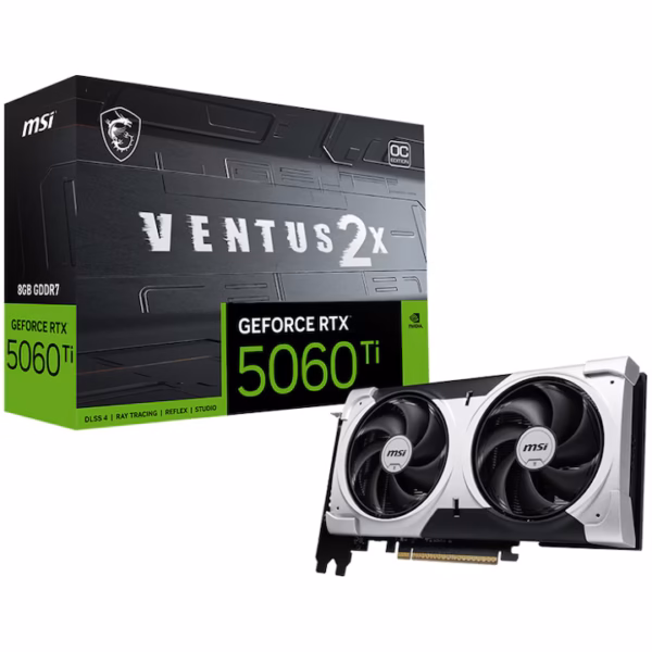 Placa video MSI GeForce RTX 5060 Ti VENTUS 2X OC, 8GB GDDR7, 128-bit