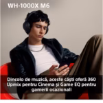 Casti Over the Ear Sony WH-1000XM6, Blue - imagine 5