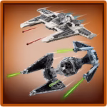 LEGO Star Wars, Fang Fighter mandalorian vs TIE Interceptor, 75348 - imagine 7