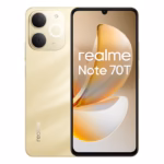 Telefon Realme Note 70T 4G 4+64 GB, 6,75 inci, Beach Gold, 90 Hz, baterie de 6000 mAh