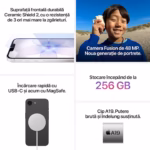 Telefon Apple iPhone 17e, 256 GB, Black - imagine 4