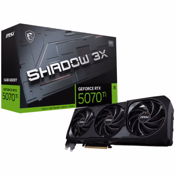 Placa video MSI GeForce RTX 5070 TI 16G SHADOW 3X OC, GDDR7