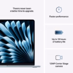 Laptop Apple MacBook Air 15", M4 16gb ram, 256gb, Blue - imagine 3