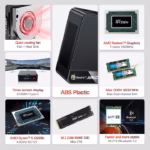 Mini PC Beelink SER 5 Ryzen 5 5560U, 16GB DDR4, 500GB SSD, Wi-Fi 6, Windows 11 - imagine 4