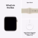 Apple Watch SE 3, GPS, Starlight 40mm, Sand Sport Band, S/M - imagine 3