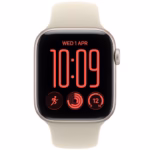 Apple Watch SE 3, GPS, Starlight 40mm, Sand Sport Band, S/M - imagine 5
