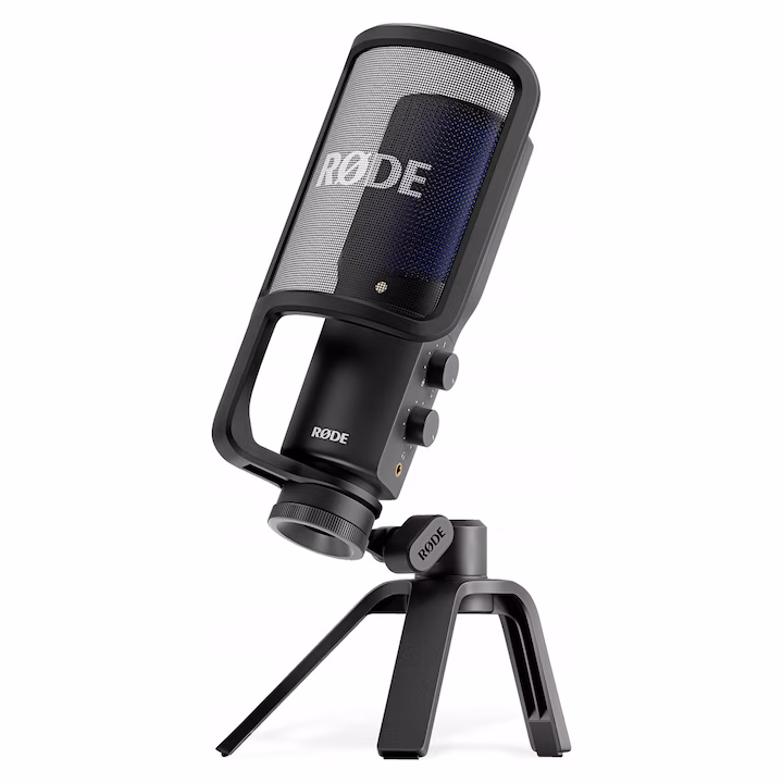 res_29b0892b823aa16acbcddb369de45543.jpg Microfon RODE NT-USB+, 24-bit/48 kHz, USB-C, iesire casti 3,5 mm, Negru - imagine 1