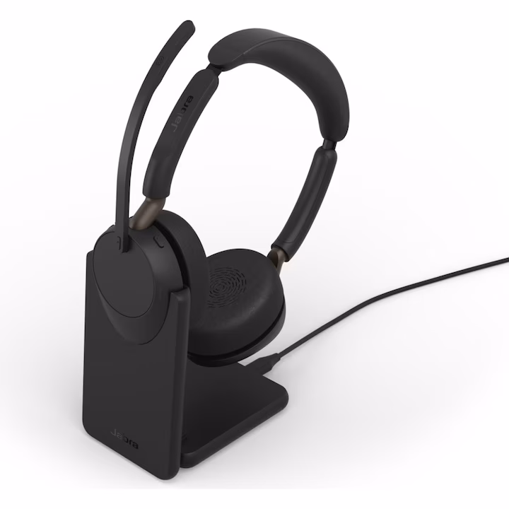 res_7337ab58f2687d90395e4fdc39165851.jpg Casti wireless Jabra Evolve3 65 UC Stereo cu statie de andocare - imagine 1