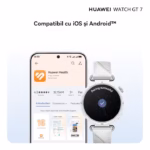 Ceas Huawei Watch GT 7, 41MM, Stainless Steel, White Composite Leather Strap - imagine 4